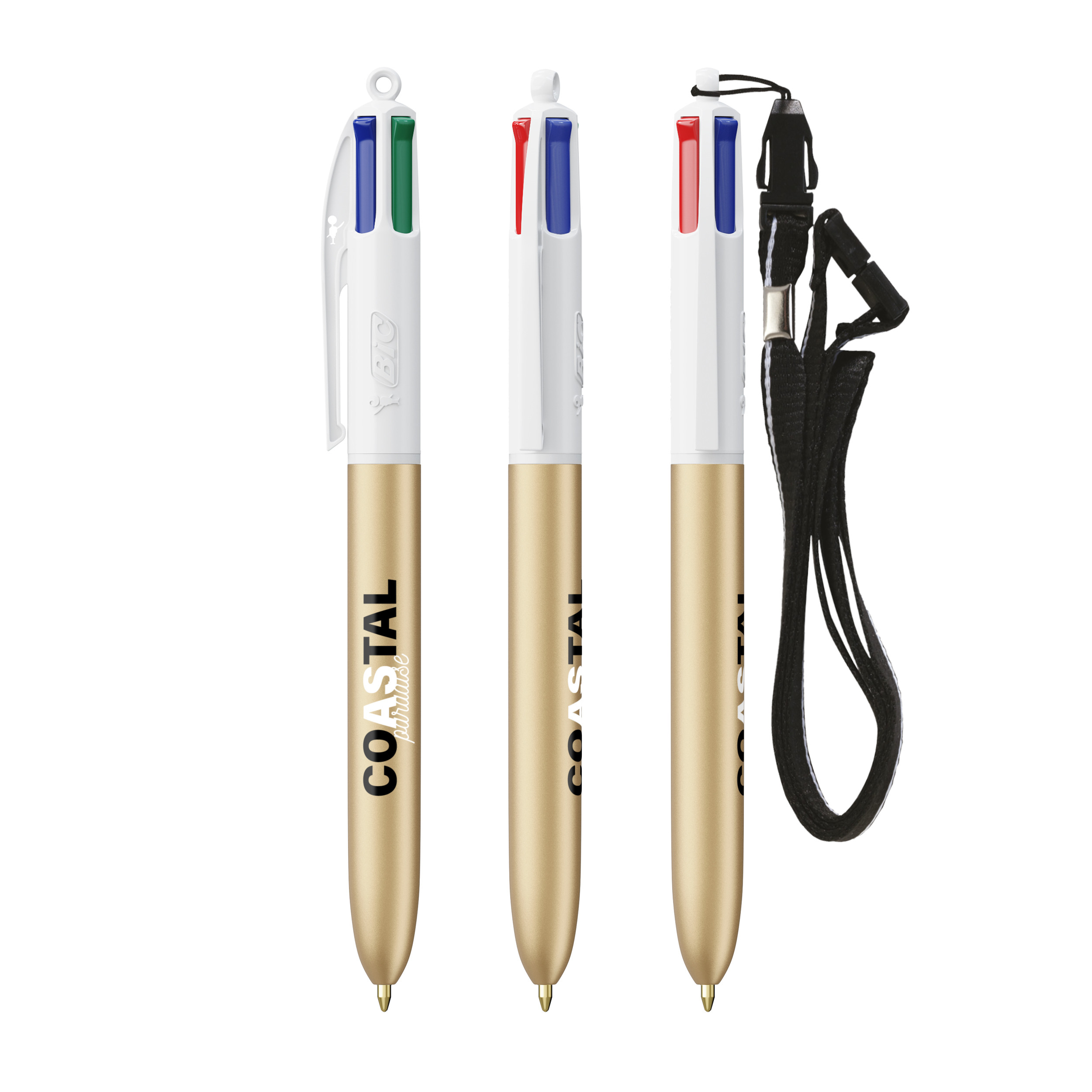 BIC® 4 Farben Glacé mit Schlüsselband