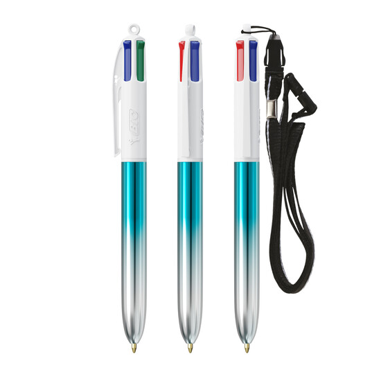 BIC® 4 Colours® Bicolor + Umhängeband
