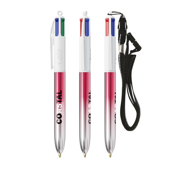 BIC® 4 Colours® Bicolor + Umhängeband