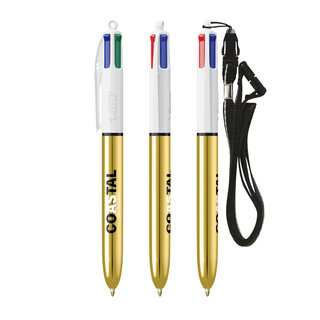 BIC® 4 Colours Fashion mit Lanyard Kugelschreiber