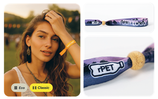 rPET Einlassband eco mit Bambusperle